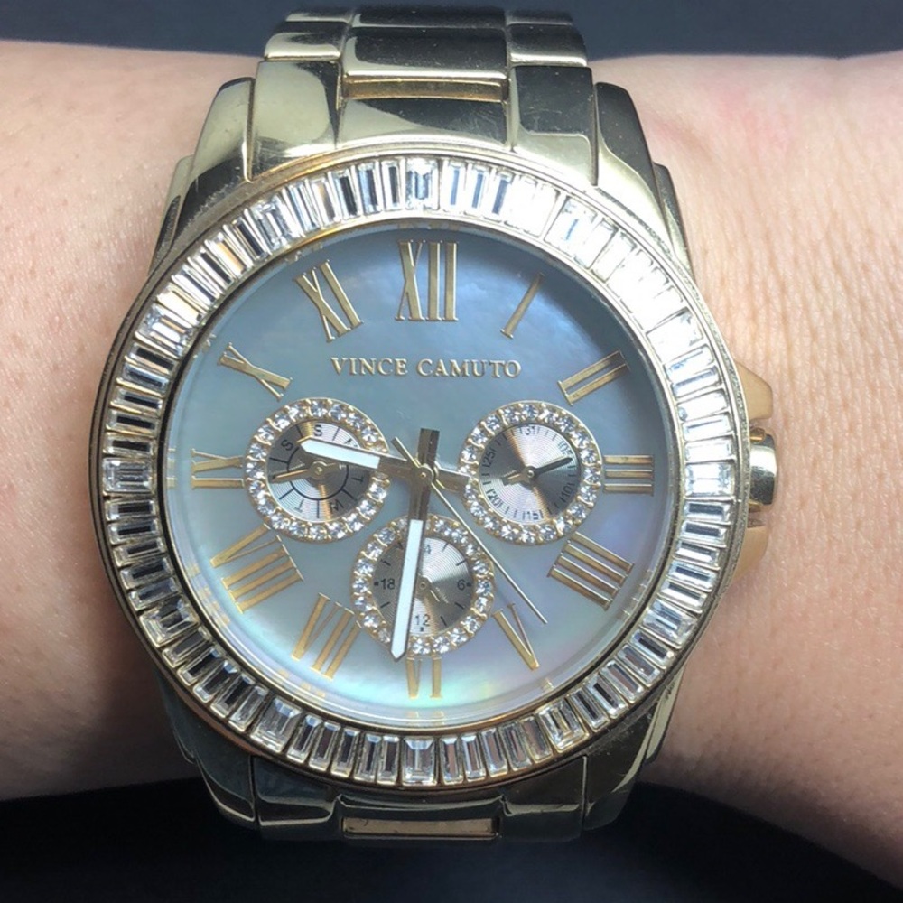 Vince Camuto Mother of Pearl Dial Watch